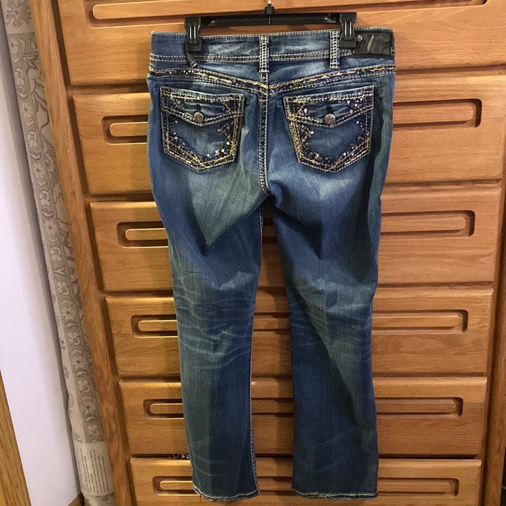 Silver sequined sparkle jeans size 31